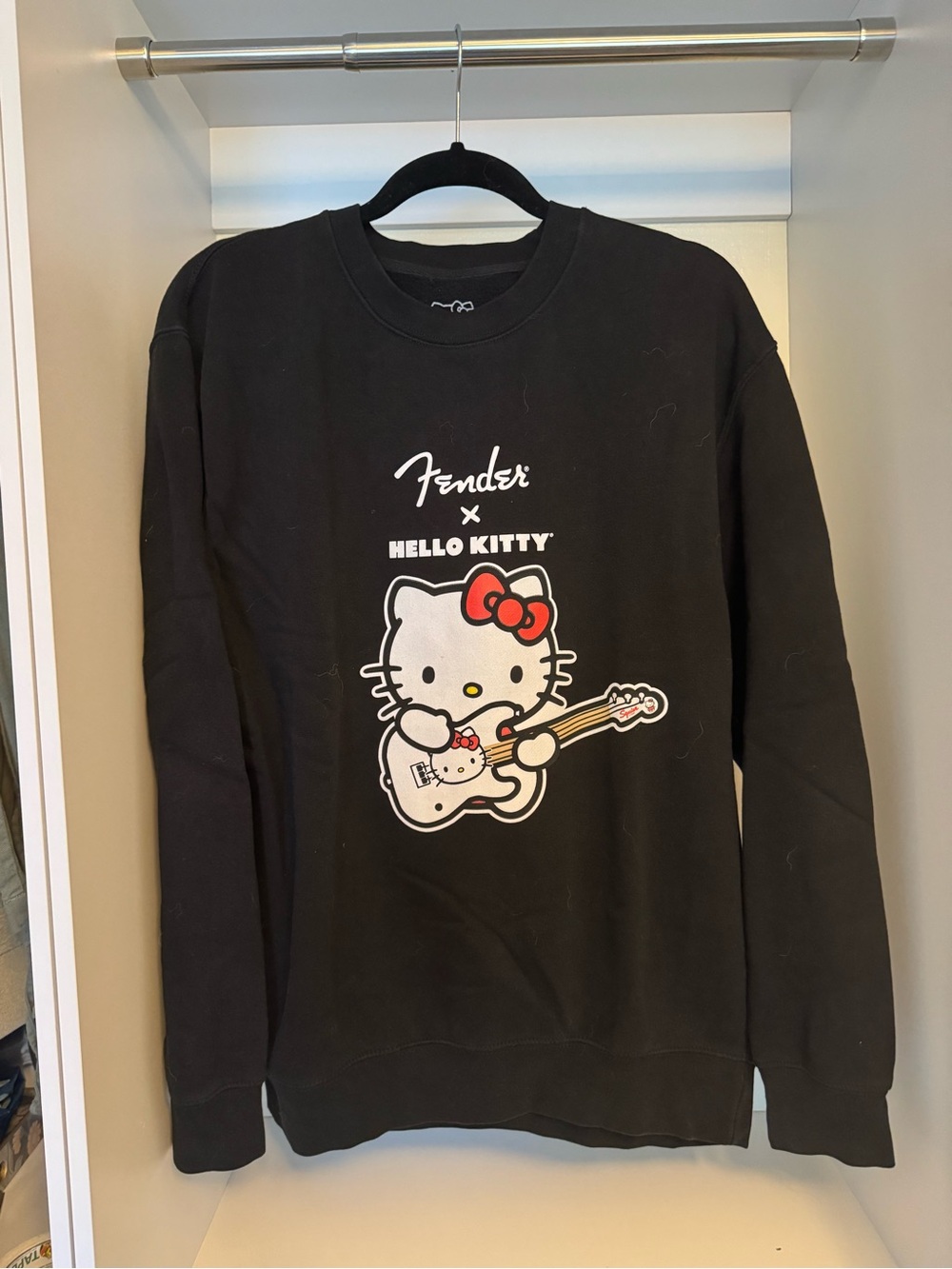 Fender x Hello Kitty Black Sweatshirt with Red Bow